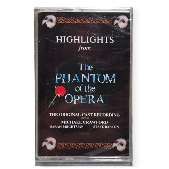Highlights From The Phantom Of The Opera Original Cast Recordings Cassette New - Picture 1 of 6